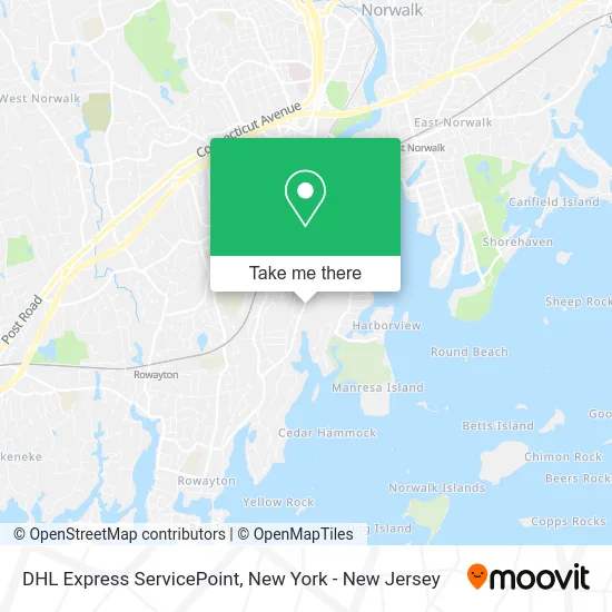 DHL Express ServicePoint map