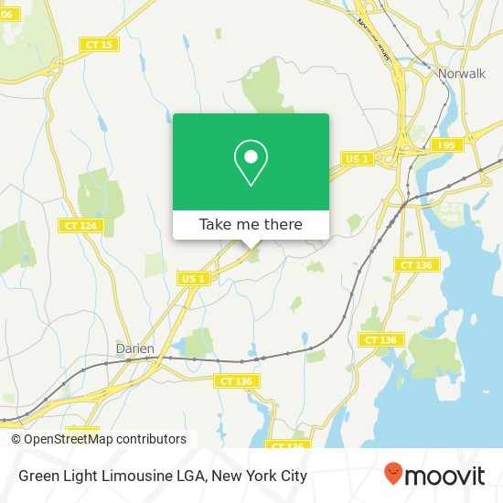 Green Light Limousine LGA map