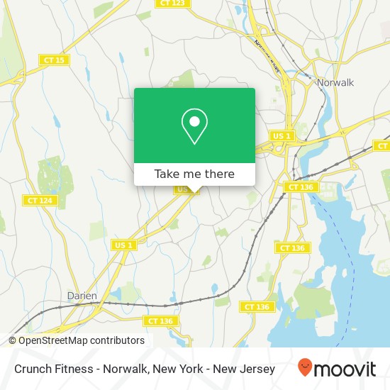 Mapa de Crunch Fitness - Norwalk