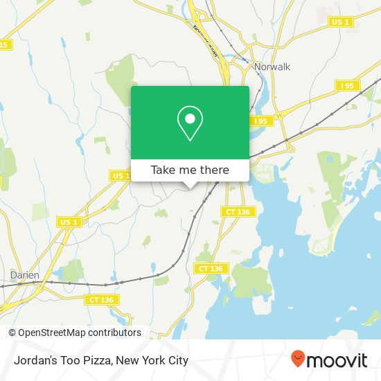 Jordan's Too Pizza map