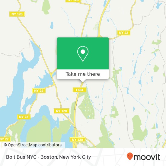 Bolt Bus NYC - Boston map