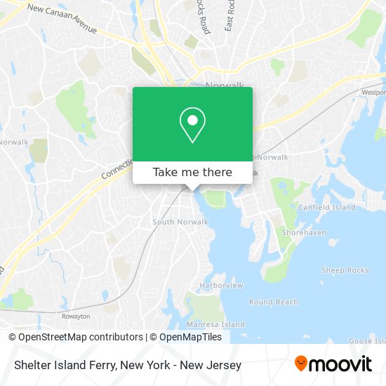 Shelter Island Ferry map