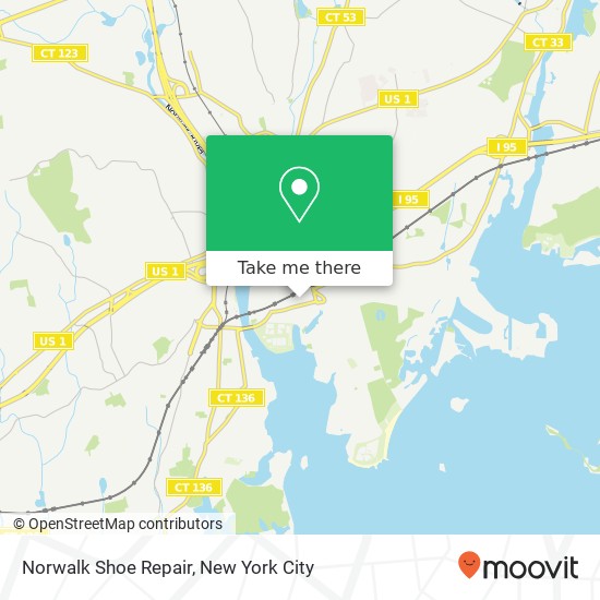 Norwalk Shoe Repair map