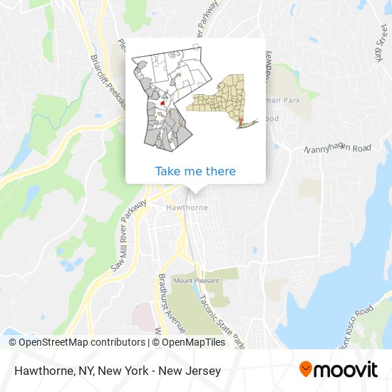Mapa de Hawthorne, NY