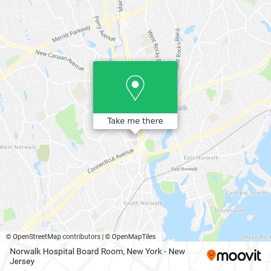 Norwalk Hospital Board Room map