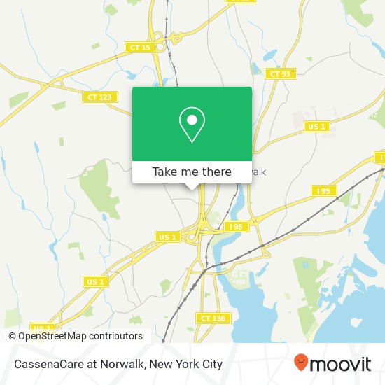 CassenaCare at Norwalk map