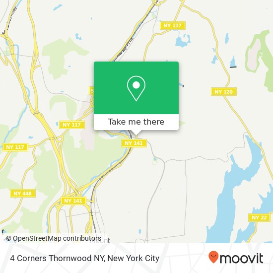 Mapa de 4 Corners Thornwood NY