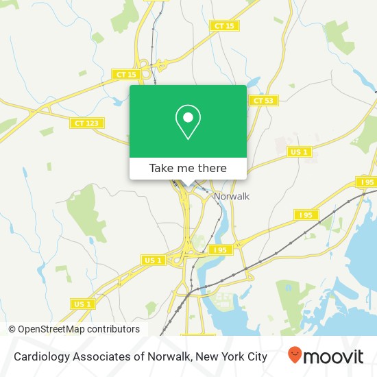 Cardiology Associates of Norwalk map