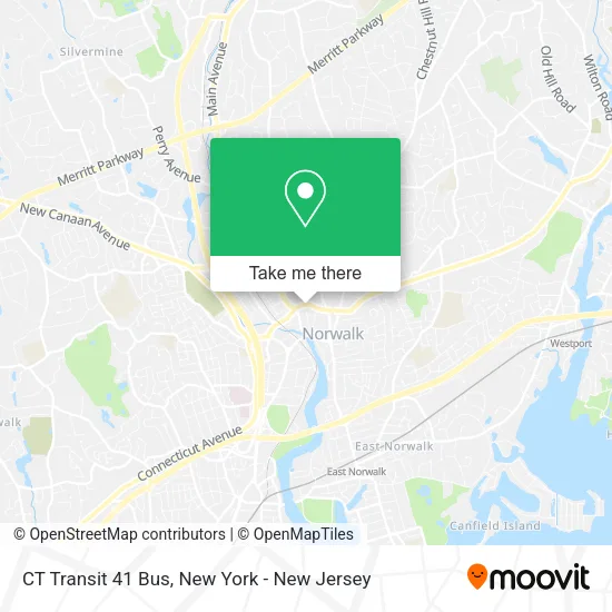Mapa de CT Transit 41 Bus