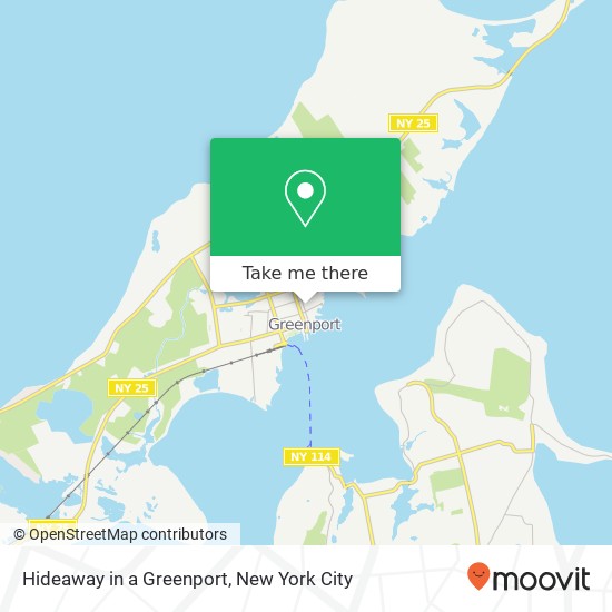 Hideaway in a Greenport map