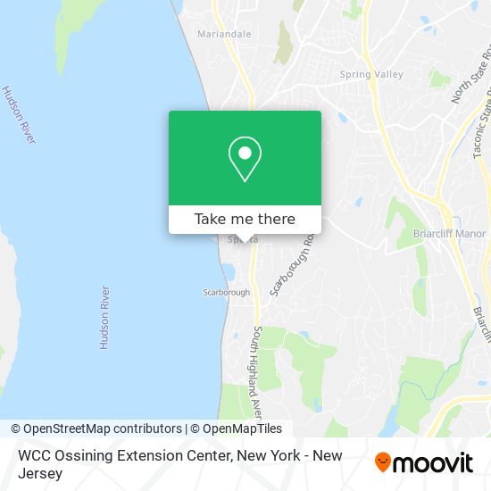 WCC Ossining Extension Center map
