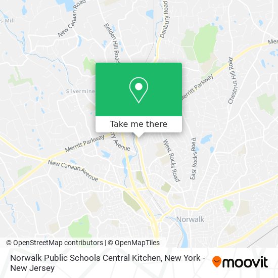 Mapa de Norwalk Public Schools Central Kitchen