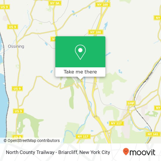 Mapa de North County Trailway - Briarcliff