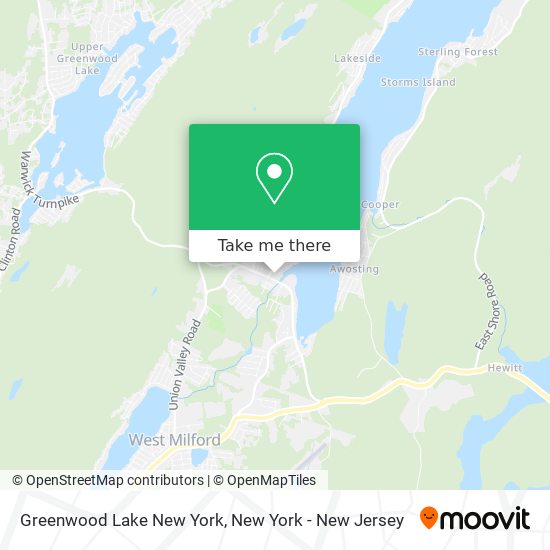 Mapa de Greenwood Lake New York