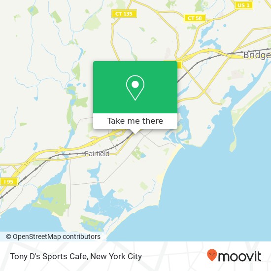 Tony D's Sports Cafe map