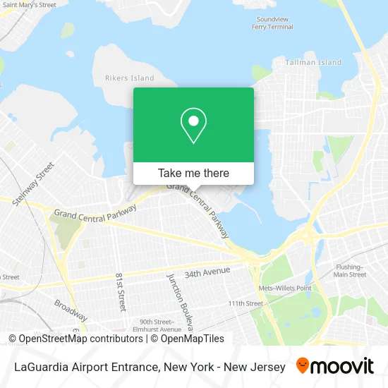 LaGuardia Airport Entrance map