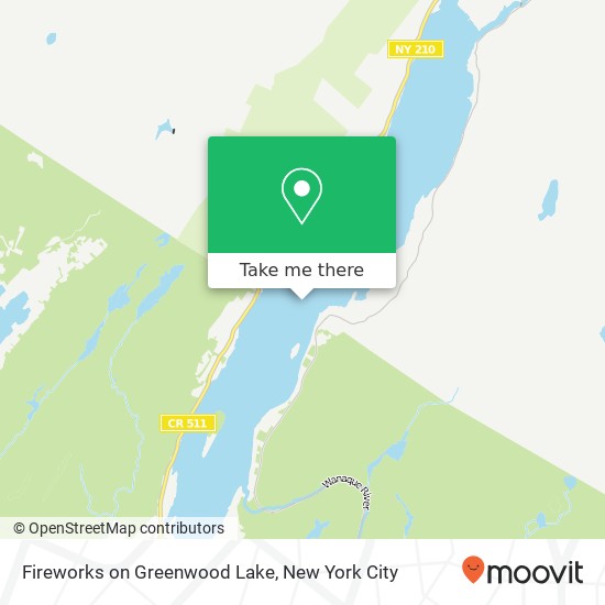 Fireworks on Greenwood Lake map