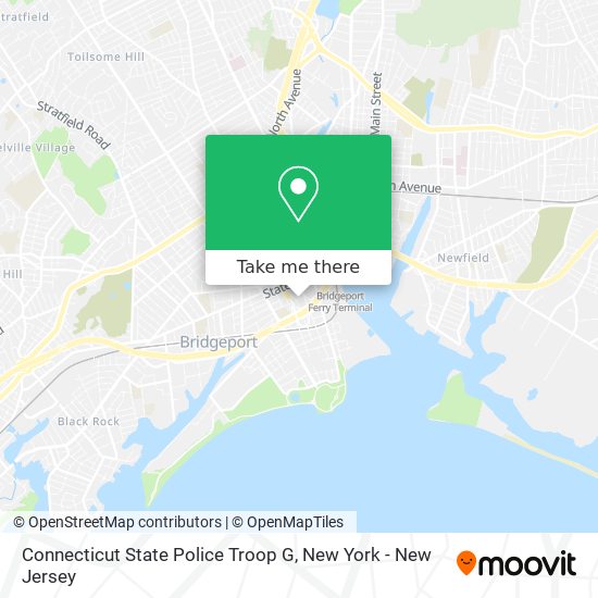 Mapa de Connecticut State Police Troop G