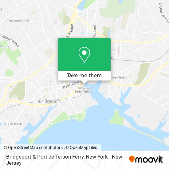 Bridgeport & Port Jefferson Ferry map