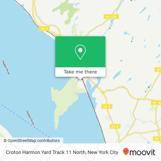 Mapa de Croton Harmon Yard Track 11 North