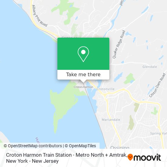 Mapa de Croton Harmon Train Station - Metro North + Amtrak