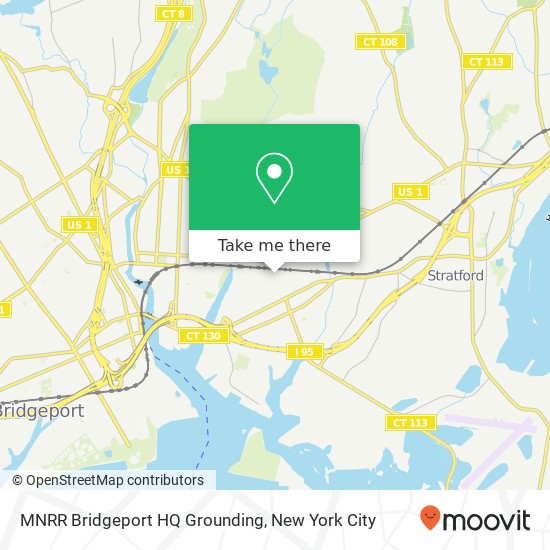 Mapa de MNRR Bridgeport HQ Grounding