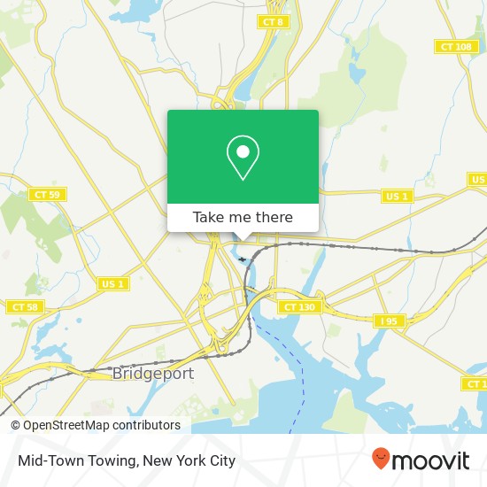 Mid-Town Towing map