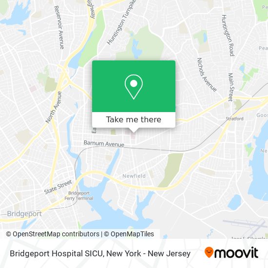 Mapa de Bridgeport Hospital SICU