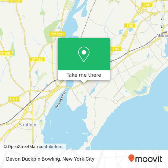 Devon Duckpin Bowling map