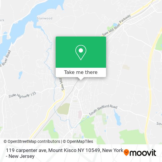 Mapa de 119 carpenter ave, Mount Kisco NY 10549