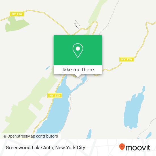 Mapa de Greenwood Lake Auto