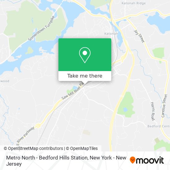 Metro North - Bedford Hills Station map