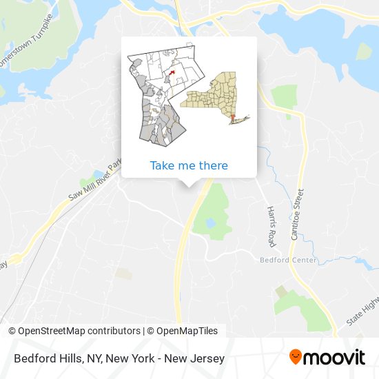 Bedford Hills, NY map