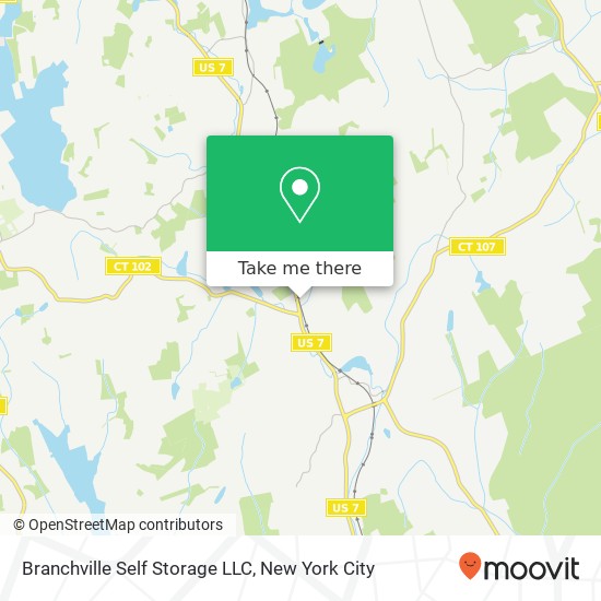 Mapa de Branchville Self Storage LLC