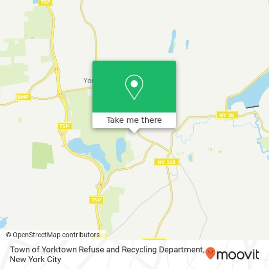 Town of Yorktown Refuse and Recycling Department map