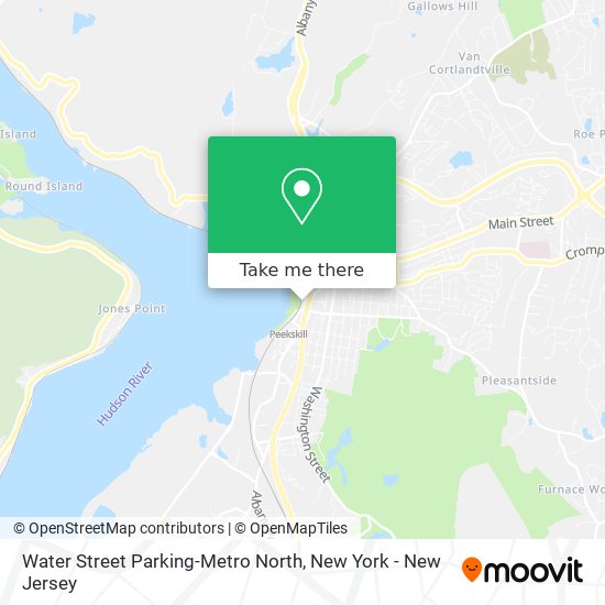 Water Street Parking-Metro North map