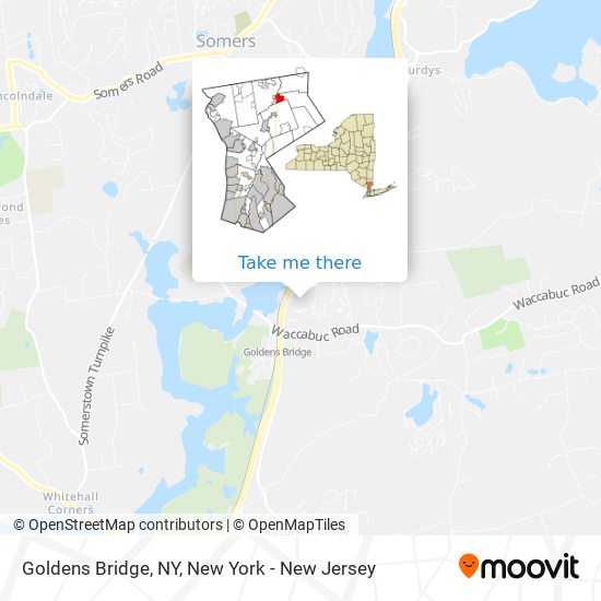 Goldens Bridge, NY map