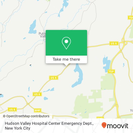 Hudson Valley Hospital Center Emergency Dept. map