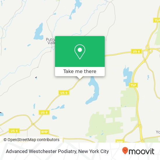 Advanced Westchester Podiatry map