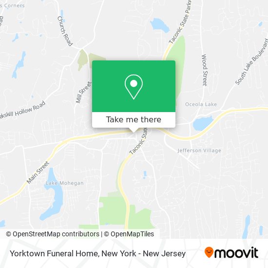 Yorktown Funeral Home map