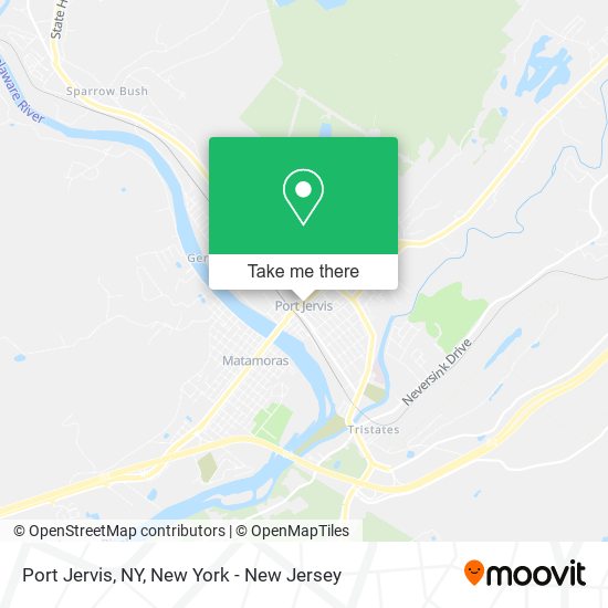 Mapa de Port Jervis, NY