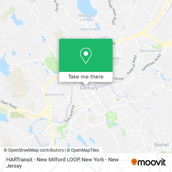 HARTransit - New Milford LOOP map