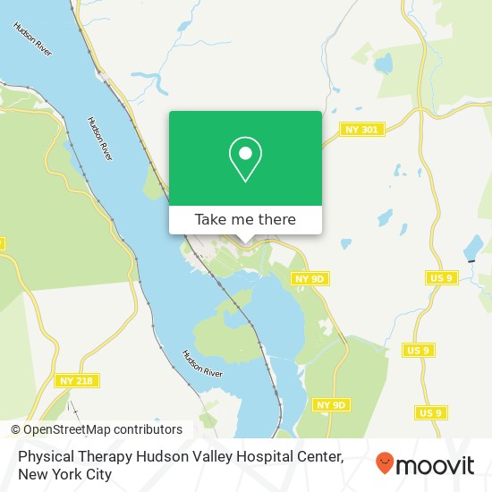 Physical Therapy Hudson Valley Hospital Center map