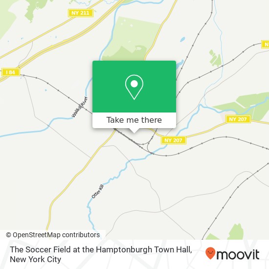 Mapa de The Soccer Field at the Hamptonburgh Town Hall