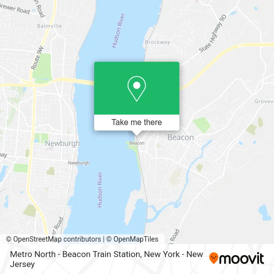 Metro North - Beacon Train Station map