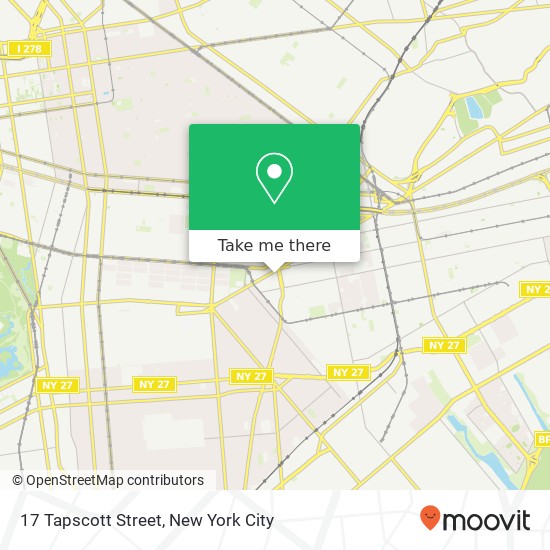 Mapa de 17 Tapscott Street