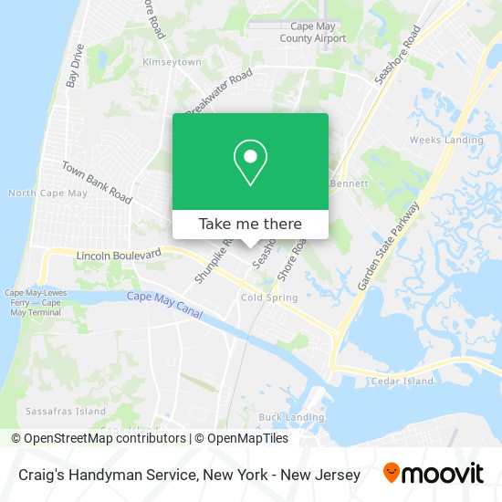 Mapa de Craig's Handyman Service