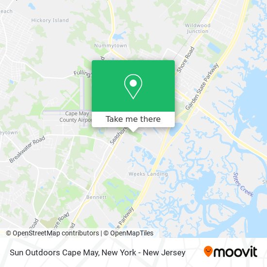 Sun Outdoors Cape May map