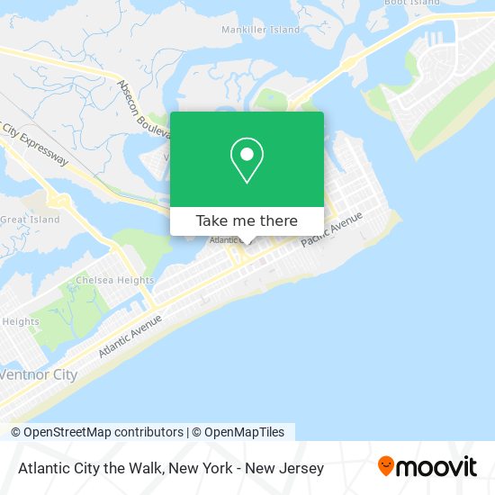 Atlantic City the Walk map