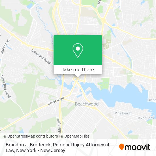 Mapa de Brandon J. Broderick, Personal Injury Attorney at Law